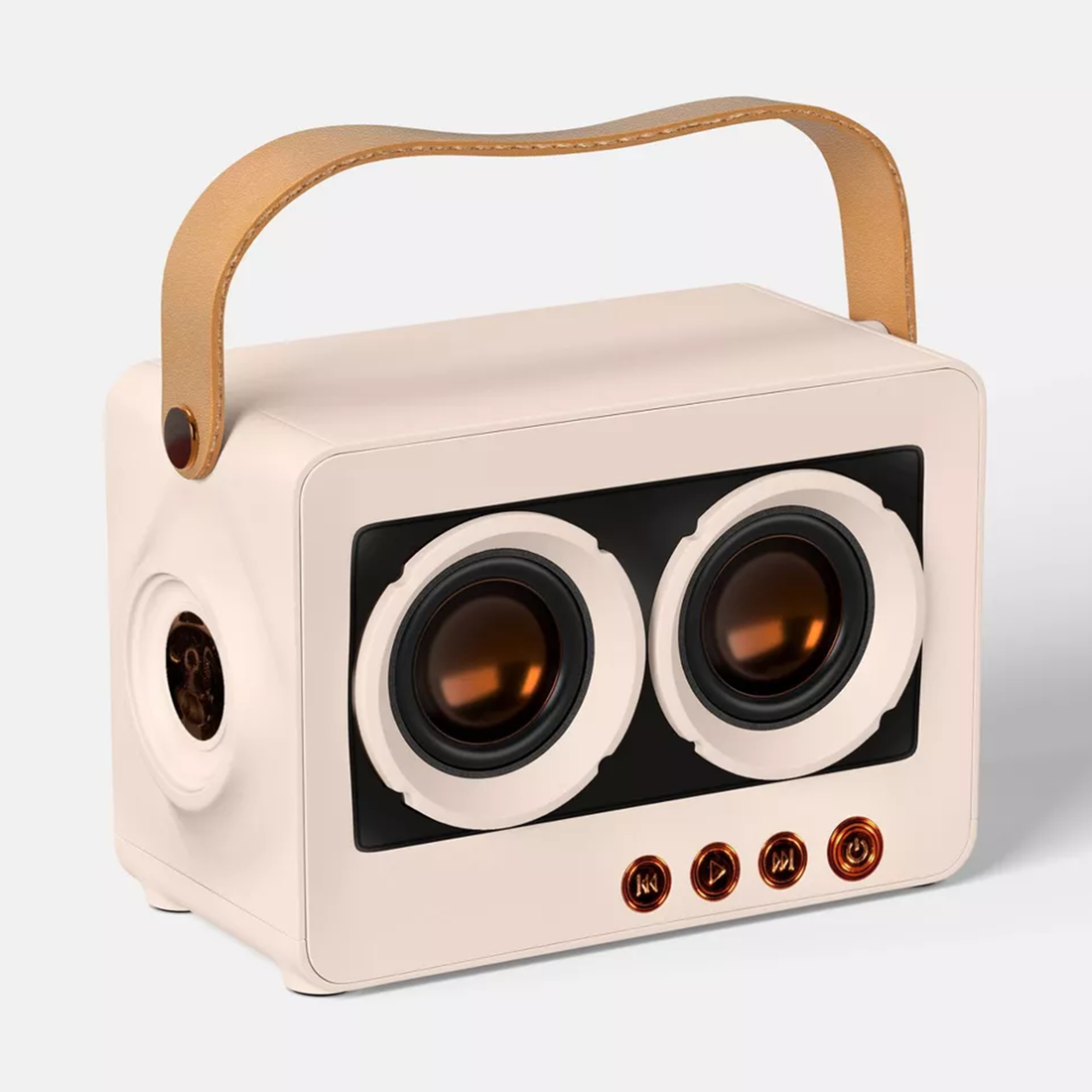 Vintage Portable Wireless Bluetooth Speaker, Dual-Driver Audio Box With Carry Strap For Indoor And Outdoor Leisure